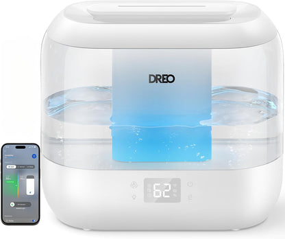 DREO Smart Humidifiers for Bedroom, 4L Cool Mist Humidifier