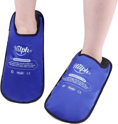 Hilph Foot Ice Pack Slippers, 1 Pair Ice Pack for Feet & Toes Pain Relief | Reusable Hot Cold Therapy for Plantar Fasciitis, Gout, Bunions, Neuropathy Relief, Surgery Recovery, HSA Eligible FSA, Blue