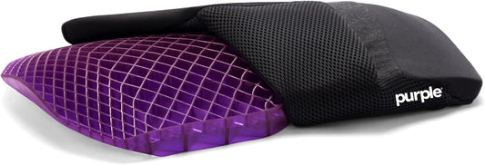 Purple Ultimate Seat Cushion, Large 2.5 Inch Gel Seat Cushion | GelFlex Grid for Office Chair, Gaming, Car - Pressure-Reducing for Long Sitting, Temperature-Neutral, No-Slip - Made in USA
