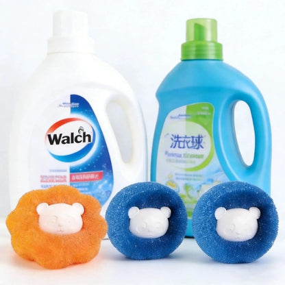 Pet Hair Remover for Laundry, 10 Pcs Effectively Capture Pet Fur in Washer & Dryer, Reusable Dryer Balls for Dog Cat Hair on Clothing, Orange and Blue Set