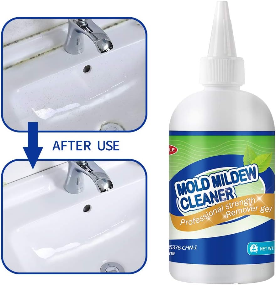 GELIVABLE Mold Mildew Cleaner Gel Household Cleaner for Wall Tiles Grout Sealant Bathroom Cleaning Home Kitchen Sinks Cleaning - 8 Fl.Oz(Pack of 1)