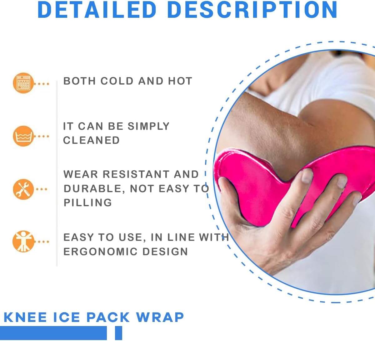 Reusable Gel Ice Pack, Ice Pack for Rotator Cuff Injuries, Cold/Hot Pack for Neck, Knee, Hot Cold Therapy for Shoulder Injuries, Bursitis, and Swelling (1 Count)