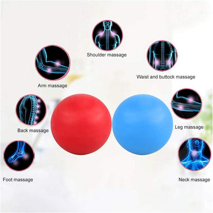 WOVTE Massage Lacrosse Ball Therapy for Sore Muscles Myofascial Release | Shoulders, Neck, Back, Foot, Body, Deep Tissue, Trigger Point, Muscle Knots, Yoga