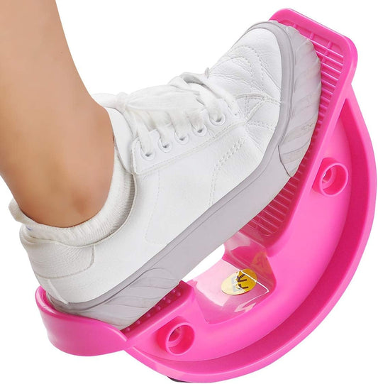 Foot Rocker Calf Stretcher Ankle Plantar Board for Achilles Tendonitis, Muscle Stretch, Feet and Shin Splint Pain Relief - Improve Calf Flexibility, Ankle Mobility - Rose
