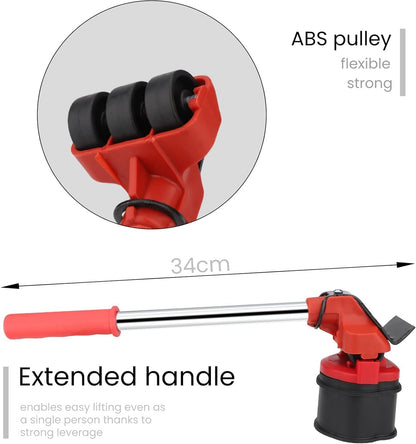 Heavy Duty Furniture Lifter with 4 Sliders for Easy and Safe Moving, Appliance Roller Suitable for Sofas, Couches and Refrigerators, Adjustable Height
