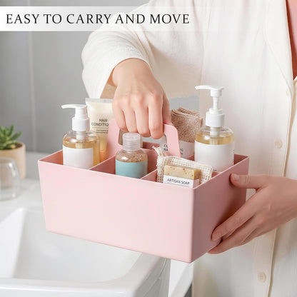 Anyoifax Portable Shower Caddy with Removable Compartment, Large Gray | Plastic Shower Basket Bathroom Caddy Organizer with Handle, College Dorm Storage, Baby Bath Essential, Cleaning Supply Caddy