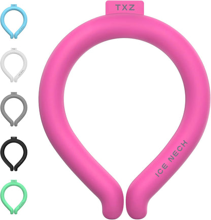 Cooling Neck Wrap for Summer Heat Relief, Wearable Ice Neck Cooling Tube with Quick Freeze Gel, Reusable Hands-Free Cold Band Lasts Up to 5 Hours for Outdoor, Yardwork, Workouts