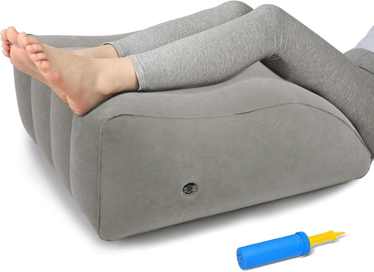 Inflatable Leg Elevation Pillow, Portable Wedge Pillow for Sleeping(Grey)