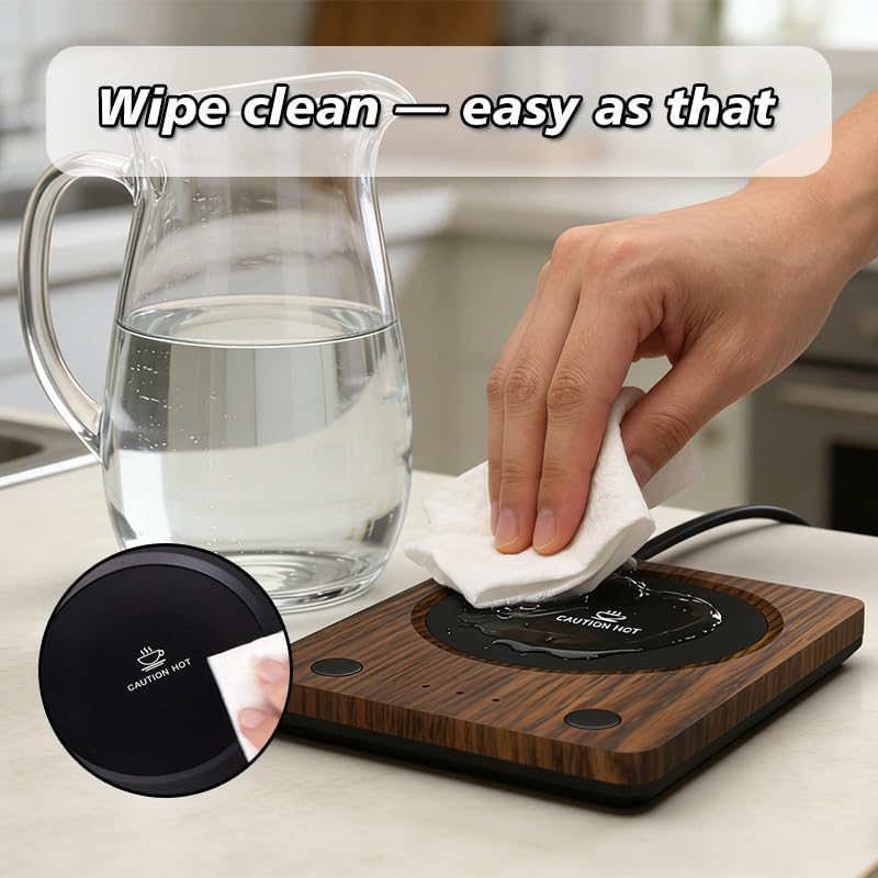 SEALON SLM03 Electric Coffee Mug Warmer - 3-Temperature Desk Cup Warmer with Auto Shut-Off (4 Hours) for Heating Coffee, Tea, Milk & Beverages