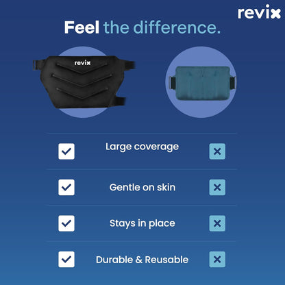 REVIX Extra Large Hip Ice Pack Wrap After Surgery, Hot Cold Packs for Hip | Reusable Gel Cold Pack for Hip Replacement Recovery, Sciatic Nerve, Cold Therapy Hip Flexor Compression Wrap, Black