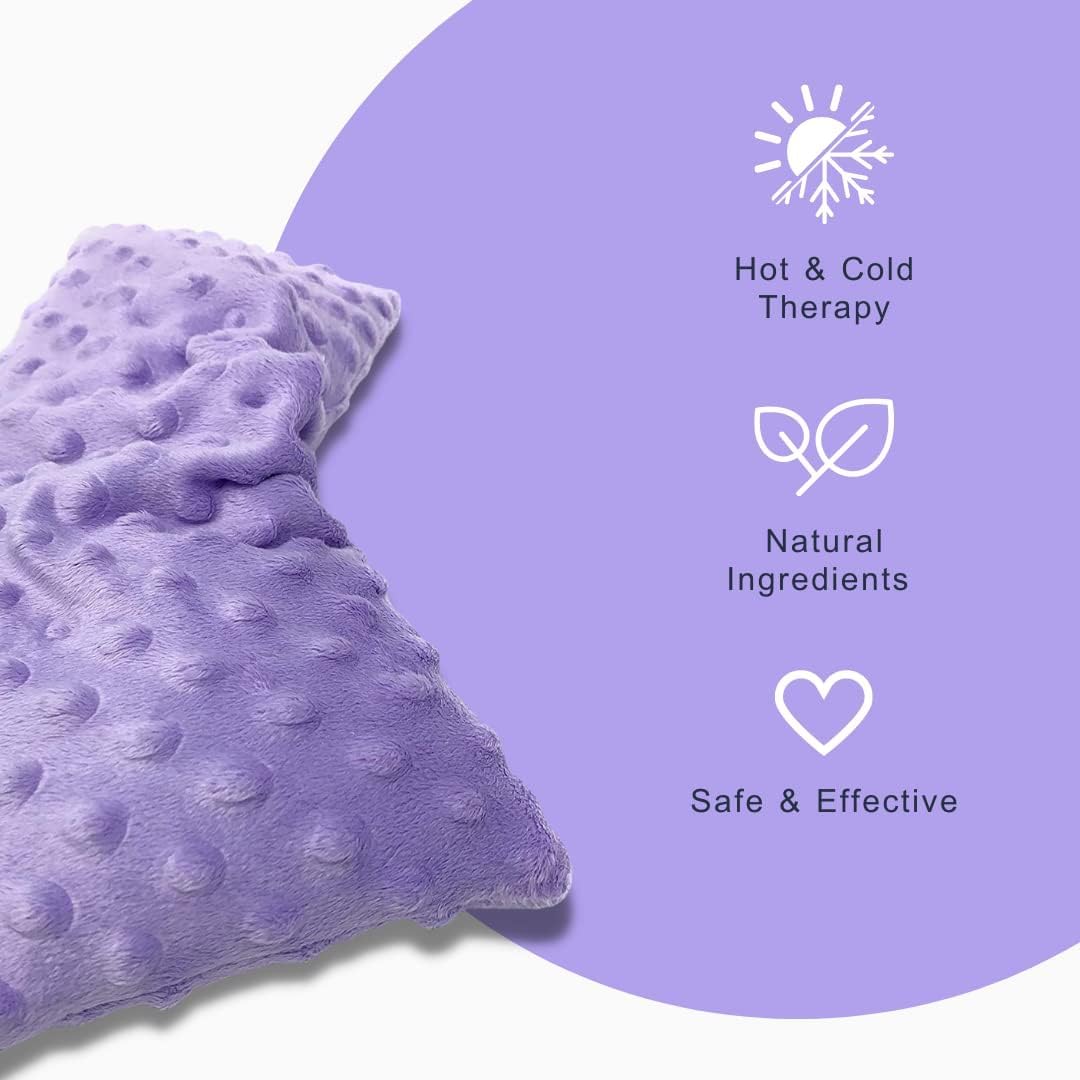 Mumu Wraps Heating Pad Microwavable - Lavender Scented Microwave Heating Pad for Pain Relief, Cramps, Muscle Ache, Joints, Neck, Shoulder, Back Pain, Warm Compress Moist Heat Pack (Lavender)