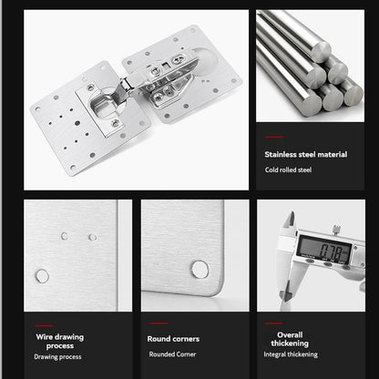 Hinge Repair Plate,10PCS Cabinet Hinge Repair Plate with Customized Screws,Stainless Steel Kitchen Cupboard Door Hinge Repair Brackets with Holes for Kitchen Cupboards Door