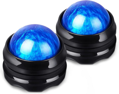Massage Roller Ball, Neck Massager for Pain Relief, Deep Tissue Massage Tool, Sore Muscle Relief, Lymphatic Drainage, Tummy Tuck Post Surgery Supplies (Blue)