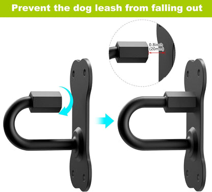 Dog Leash Hooks for Wall Black Dogs Leash Wall Mount Dog Hook for Leashs for Secure and Escape-Proof Hook for Lead Management