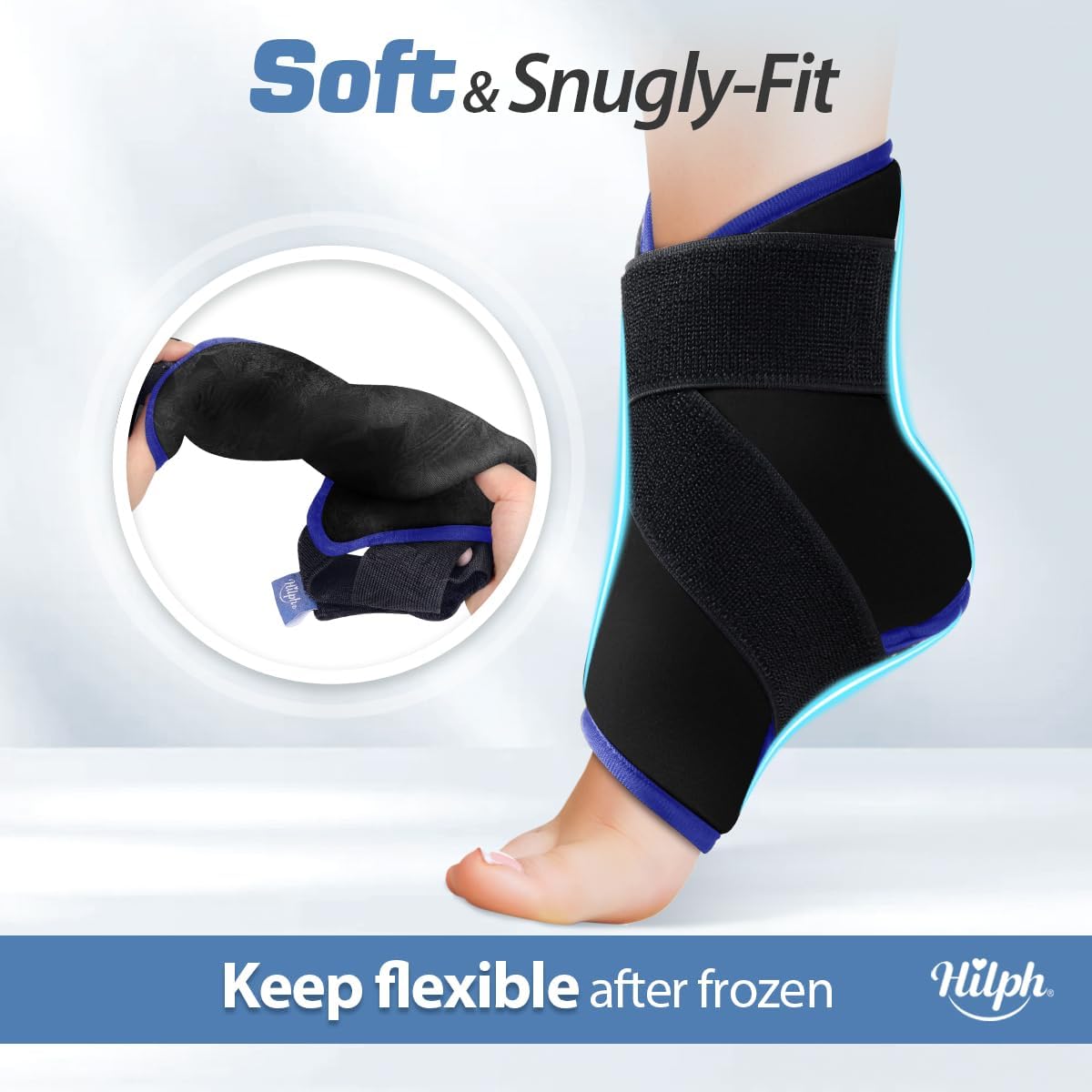 Hilph Ankle Heel Ice Pack Wrap for Swelling, Achilles Tendonitis, Sprain