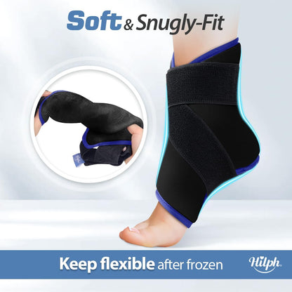 Hilph Ankle Heel Ice Pack Wrap for Swelling, Achilles Tendonitis, Sprain
