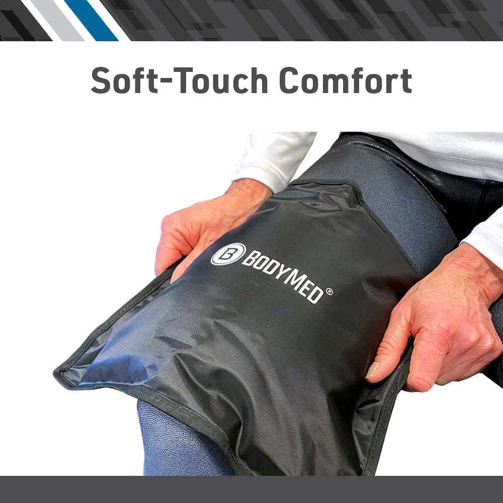 BodyMed Reusable Gel Ice Pack Cold Compress for Neck - Professional Grade Cold Therapy for Injuries, Aches, Swelling, Bruises, Sprains - 21 in. x 6 in. (Neck Contour)
