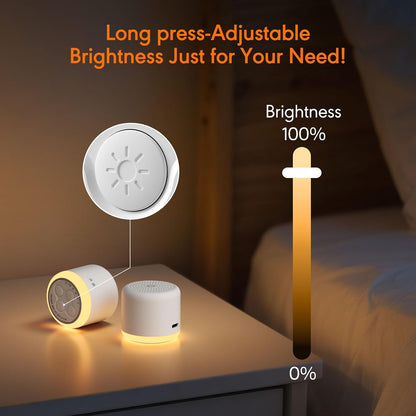White Noise Machine with Night Light, 18 Soothing Sounds Portable Sound Machine for Baby Adults, Mini Travel Sound Machine for Sleeping with Memory Timer, Office Hotel Gift