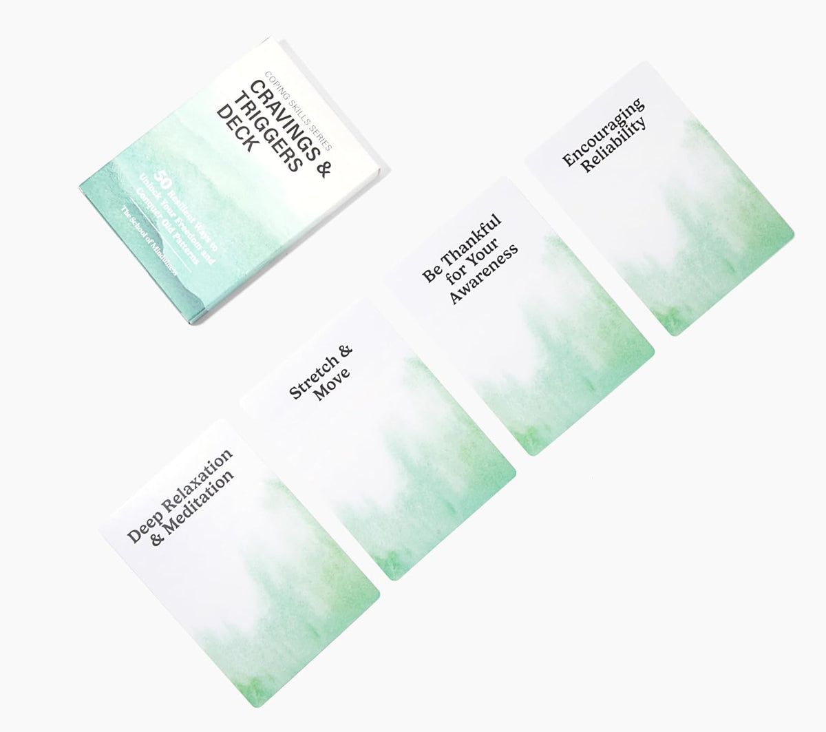 The School of Mindfulness- Mindfulness Coping Skills Series Deck, for Depression and Anxiety, Anger Management, and Cravings and Triggers (Anger Management)