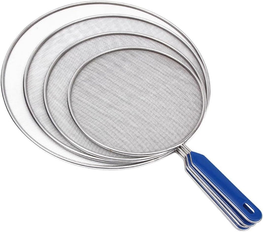 4 Pack Oil Splatter Guard Mesh Anti Spill Oil Cover Stainless Steel Splatter Screen for Frying Pan Pot Safeguard Kitchen Accessories 18.50 X 12.99 X 0.39 in