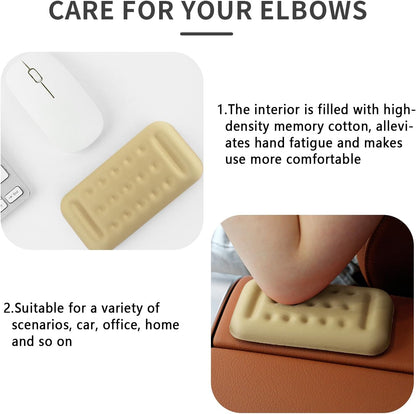 2PCS Car Arm Rest Elbow Pads,Comfortable Car Arm Rest Cushion with Memory Foam Pad for Arm Support,Universal Car Door Armrest Pad Car Interior Accessories (Black)