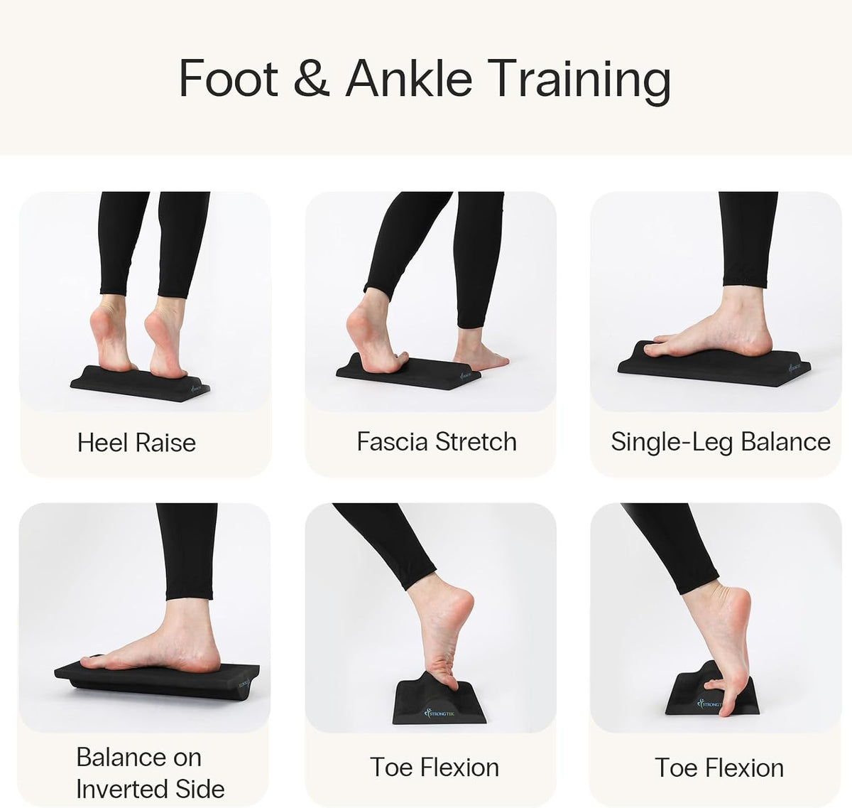 StrongTek Foot Stretcher, High-Density EVA Calf Stretching Wedge, Portable