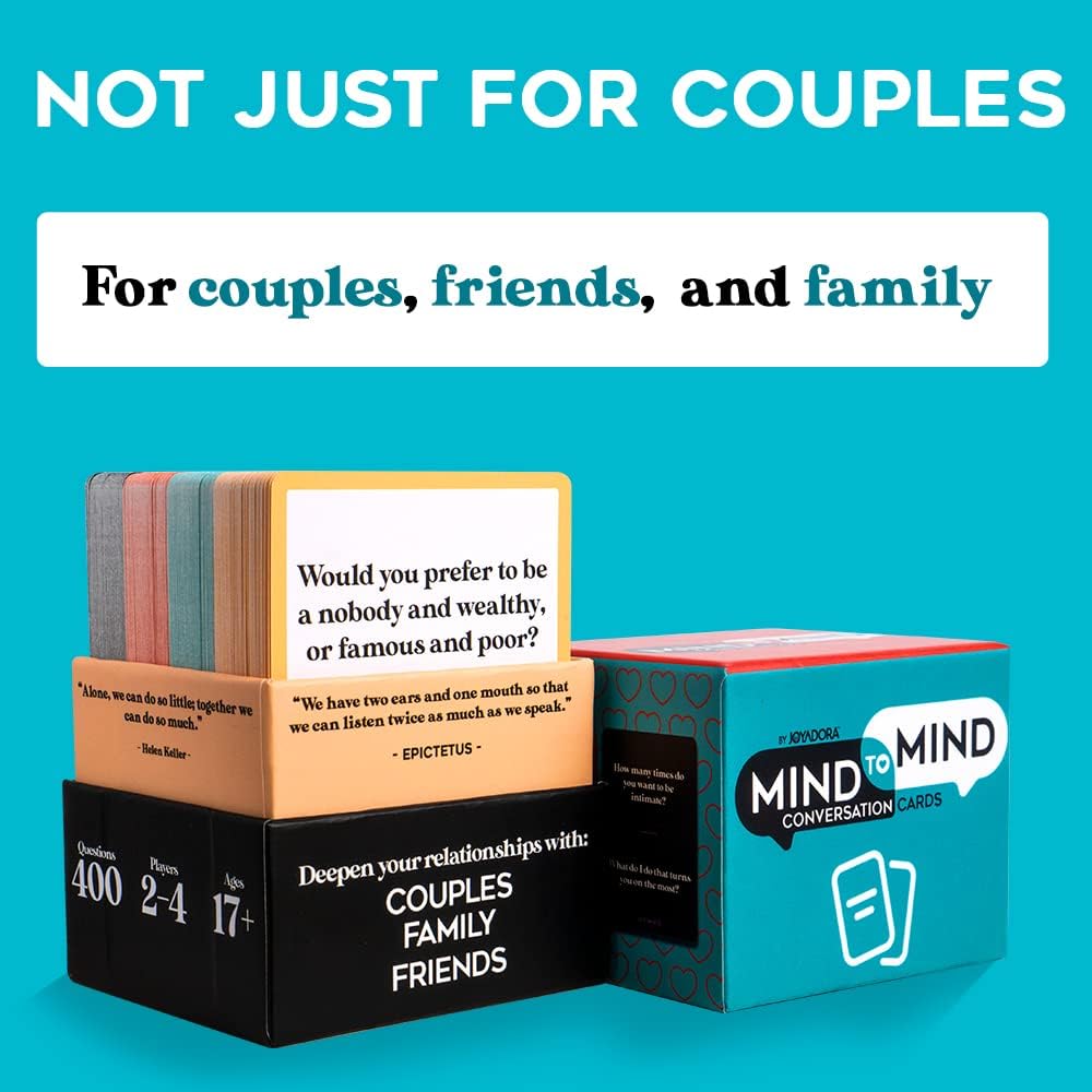 400 Questions for Couples, Family, Friends - Romantic Card Game Gift Sets | Love Game, Date Night, Relationship Gifts