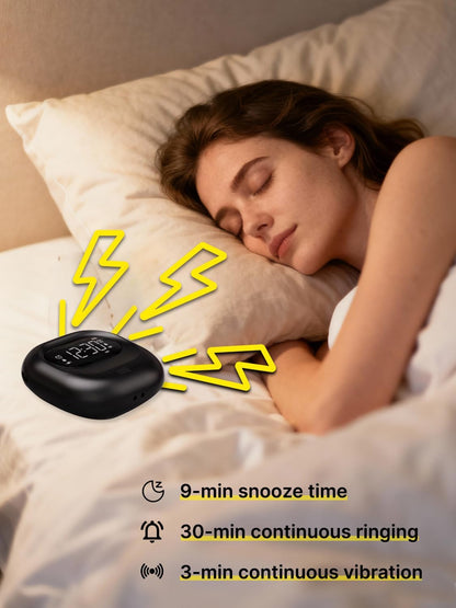 ROCAM Vibrating Alarm Clock Bed Shaker, Rechargeable 3000mAh Battery