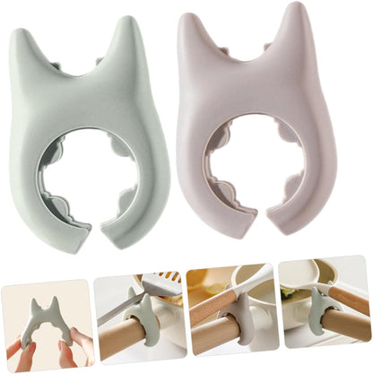 2pcs Silicone Pot Clip Spoon Rest Boil over Spill Lid Preventer Kitchen Spill Stopper Pot Cover Stopper