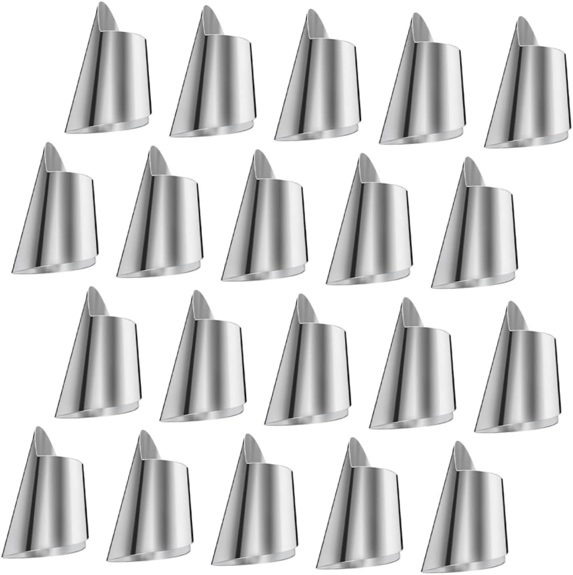 Unomor Nail Guard Set 20pcs Stainless Steel Thumb Guard Peelers Finger Guard for Dicing Kitchen Tools