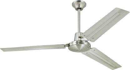 Westinghouse 7840900 Industrial 56-Inch Three-Blade Ceiling Fan with J-Hook Installation System, White, Wall Control | J-hook installation system, Wall control included, Three steel blades, Indoor installation, High-airflow performance