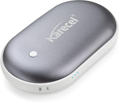 Karecel Rechargeable Hand Warmer, 5200mAh Double-Sided 4-inch Full-Surface Heat Electric Hand Warmer, Up to 11Hrs, Portable Handwarmer Pocket Heater, Tech Gifts for Men Women, Winter Essentials