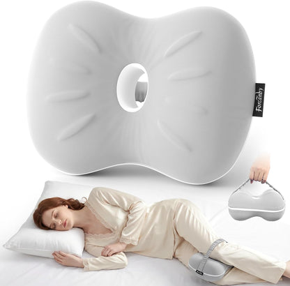 Knee Pillow for Side Sleepers - Smooth Spine Alignment Pillow, Memory Foam Knee Pillows for Back Hip Pain, Spine Aligning, Sciatica, Surgery Recovery, Pregnancy