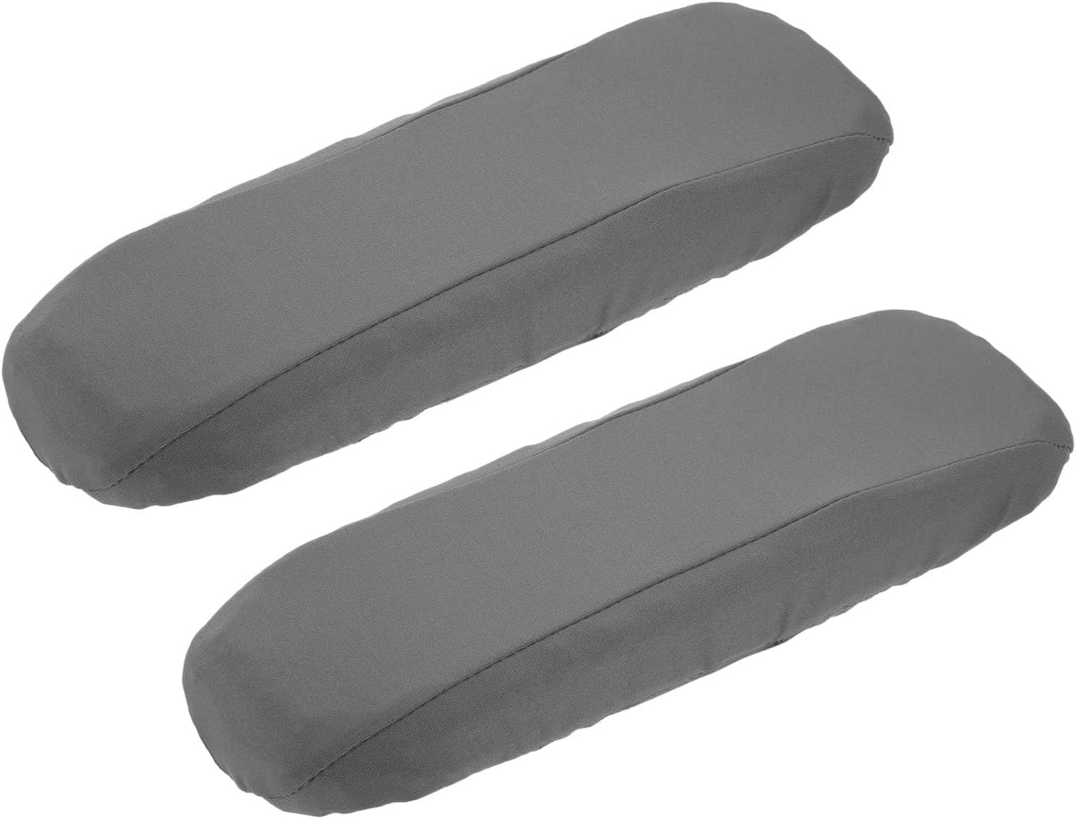 uxcell Chair Armrest Slipcovers Covers, 32 x 8cm Polyester Removable Seat Hand Rest Protector for Office Chairs Desk Chair(Dark Gray)