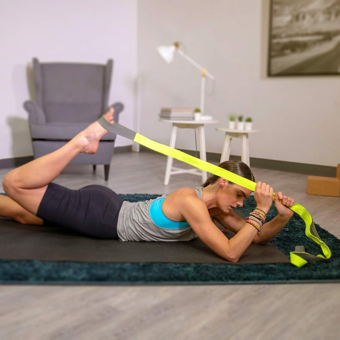 5-in-1 Massage Set, Complete Mobility Kit for Workout Recovery | Deep Tissue Roller for Legs, Spikey Foot Ball, Hamstring Stretch Strap, Quad Roller Stick, Carry Bag