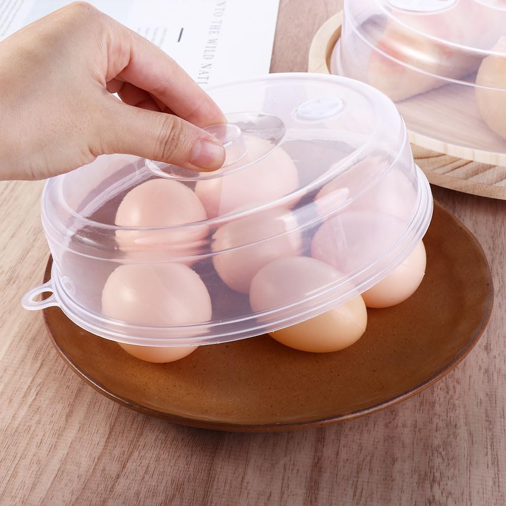 Vctitil 9 Inch Microwave Cover,Microwave Splatter Cover for Food,Microwave Plate Covers with Adjustable Steam Vents,Dishwasher Safe & BPA Free (Pack of 2)