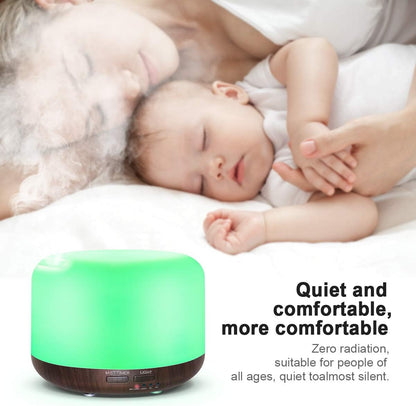 300ML Essential Oil Diffuser, Remote Control Ultrasonic Aromatherapy Oil Diffusers Cool Mist Humidifier, Waterless Auto-Off and 7 LED Light Colors for Bedroom, Yoga, SPA, Baby