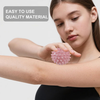 2PCS Firm Massage Lacrosse Balls for Myofascial Release, Muscle Knots, Trigger Point Therapy, Yoga Deep Tissue Massage, Foot Plantar Fasciitis, Muscle Soreness Massager Ball
