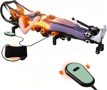 Electric Full Body Traction & Stretch Machine,Decompression Table with Remote for Lumbar Stretching, Flexibility Training, Mobility Support,Stretches The Back, Ankle, Knee, and Hip