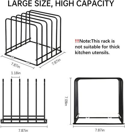 Cutting Board Organizer(1 Pc),Kitchen Cabinet Dividers for baking sheets,Bakeware Holder with 5 Slots,Space Saving,for used to Baking Tray and Chopping Storage