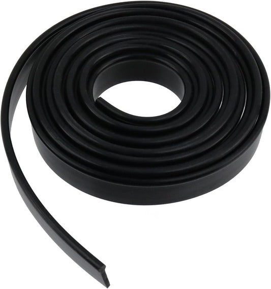 Oedema 118 Inch Shower Door Bottom Seal Strip, Black | Silicone, Waterproof, Shower Sweep Weather Stripping, for House and Glass Doors