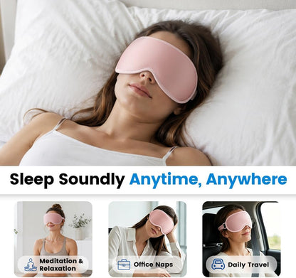 Facemoon Weighted Eye Masks for Sleep, 3D Blackout Sleep Mask for Women | Zero Eye Pressure, Deep Cups; Eyelash Friendly Sleep Mask for Airplane Travel Essentials, Night Shift Nurses, Office Naps