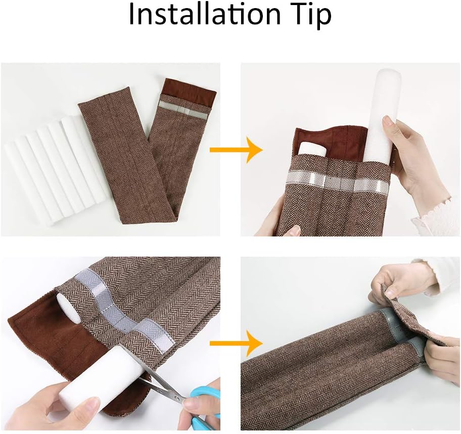 36 Inch Under Door Stopper, Door Noise Blocker | Double Sided Door Stopper, Machine-Washable