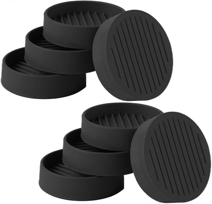 Jayen Rubber Furniture Caster Cups, Non-Slip Round Furniture Pads, 1.5" | Inner & Outer Anti-Slip Texture Helps Keep Beds and Couches from Sliding While Protecting Hardwood, Tile & Other Floors