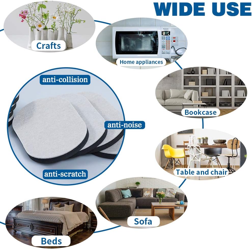 Furniture Slider, 3-1/2" x 6" Oval Heavy-Duty Furniture Movers, Reusable Carpet Sliders for Furniture, Heavy Furniture Moving Pads Moving Sliders - Protect The Surface of The Carpet (8 Pack)