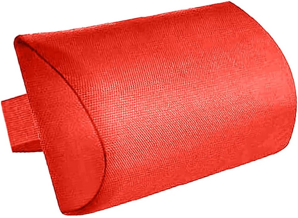 Chaise Lounge Neck Support Pillow with Adjustable Strap,Ergonomic Headrest Pillow Portable Bolster Cushion for Patio Backyard Beach Pool Garden Recliner (Orange)