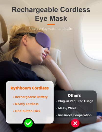 Silk Cordless Heated Eye Mask, Fast Heat Electric Warm Compress for Dry Eye