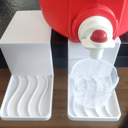 Laundry Detergent Cup Holder, Fabric Softener Soap Dispenser Drip Catcher, Liquid Spigot Container Plastic Sheet Saver Stand Station Laundry Cup Stand Container White
