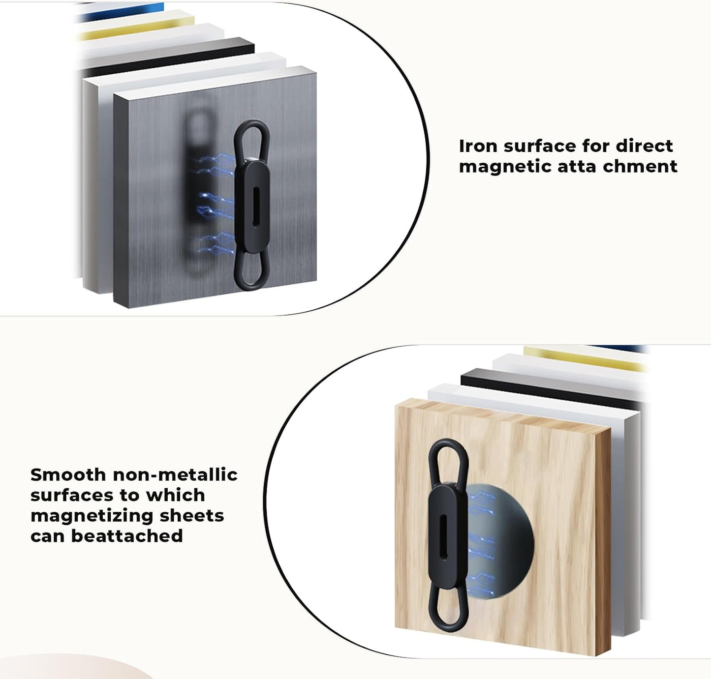 10 Pack Magnetic Pen Holder for Refrigerator, Pencil Clips (Black) | Adjustable, Silicone Flexible Pencil Holder for Whiteboards, Desk, Clipboard