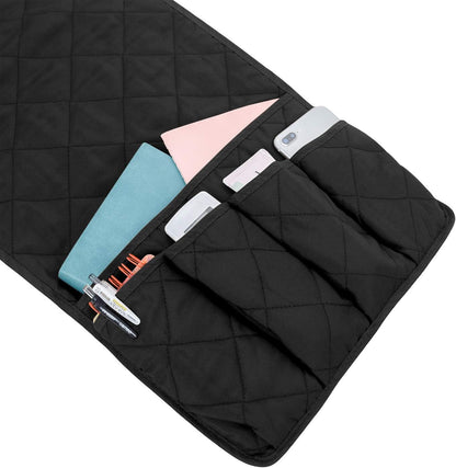 5 Pockets Remote Control Holder, Magazine Rack, Space Saver Organizer, Draped Over Sofa, Couch, Recliner Armrest